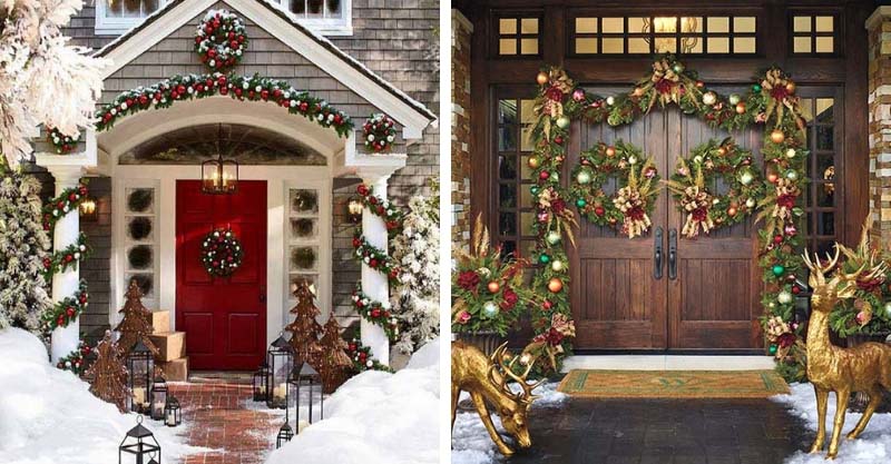 Front Door Christmas Decorations