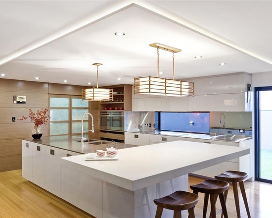 Clean white sleek design japanese kitchen #kitchen #furniture #interiordesign #kitchenisland #seating #homedecor #decorhomeideas