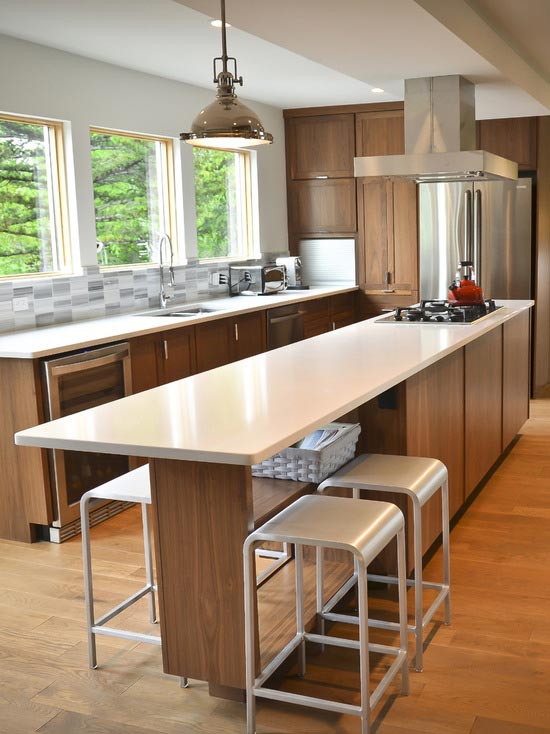 Contemporary kitchen island with seating #kitchen #furniture #interiordesign #kitchenisland #seating #homedecor #decorhomeideas