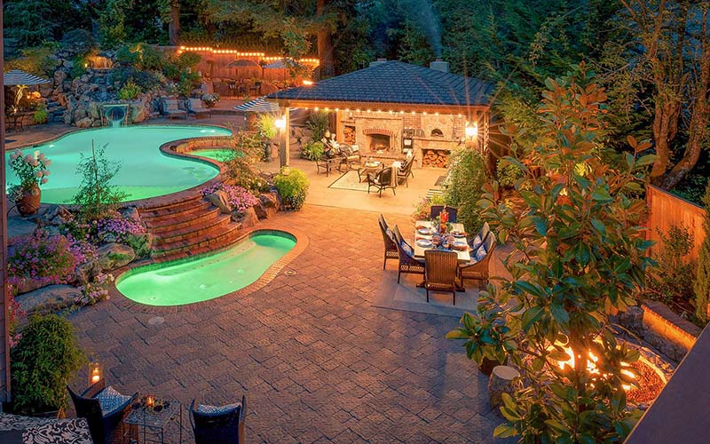 Pool spa patio family design #patio #homedecor #backyard #furniture #garden #decoratingideas #decorhomeideas