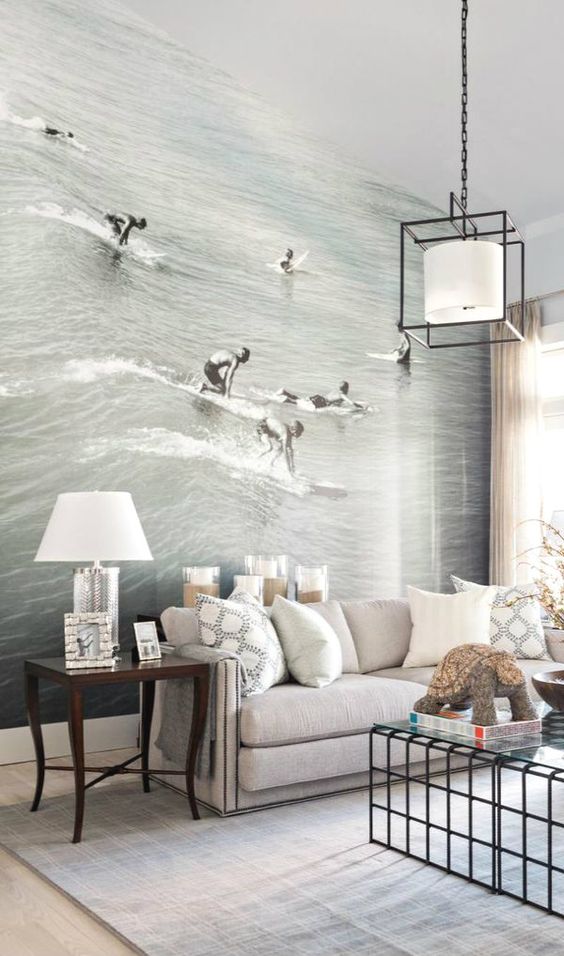 Sea wall mural decor idea #mural #sticker #painting #homedecor #walldecor #decoratingideas #interiordesign #decorhomeideas