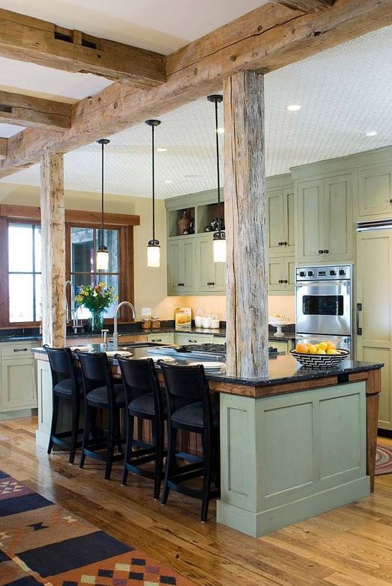 Modern rustic wooden floor kitchen idea #kitchen #kitchendesign #floor #wooden #decoratingideas #homedecor #interiordecorating #decorhomeideas