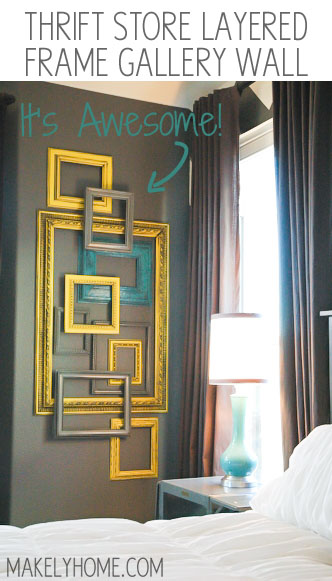 How to Create a Layered Frame Gallery Wall Title #diyproject #diy #makeover #homedecor #decorationideas #pictures #frames #vintage #decorhomeideas