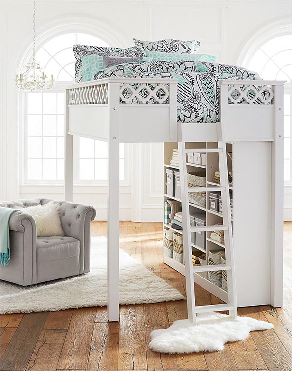 Bed and bookcase in one #teengirlbedroom #girlbedroom #teenbedroom #bedroom #homedecor #decorhomeideas
