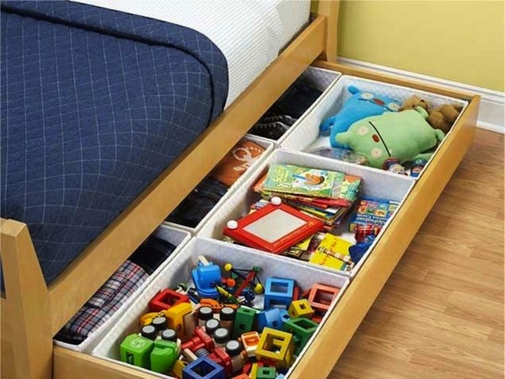 DIY Toy storage under the bed #toystorage #storage #organizer #bedstorage #decorhomeideas