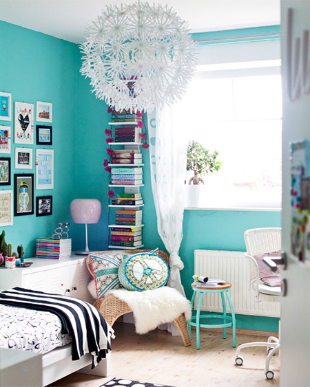 Turquoise teenage girl bedroom ideas #teengirlbedroom #girlbedroom #teenbedroom #bedroom #homedecor #decorhomeideas