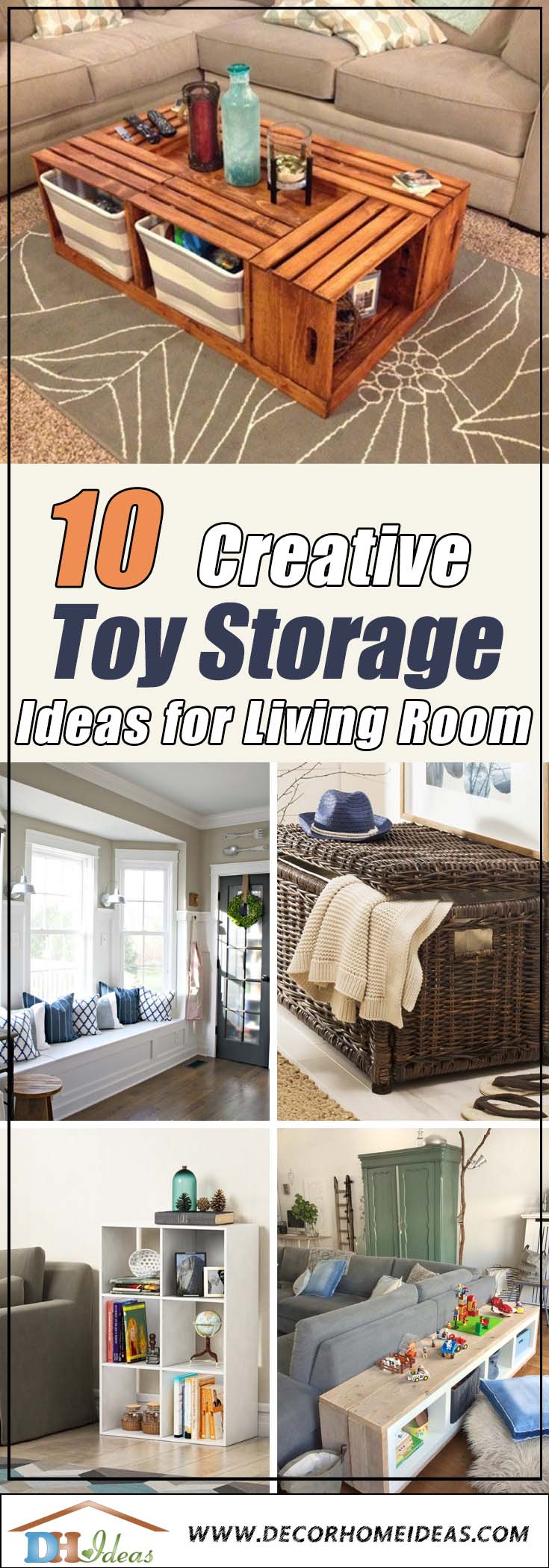 Toy Storage Ideas For Living Room #toystorage #livingroom #storage #organization #decorhomeiedeas