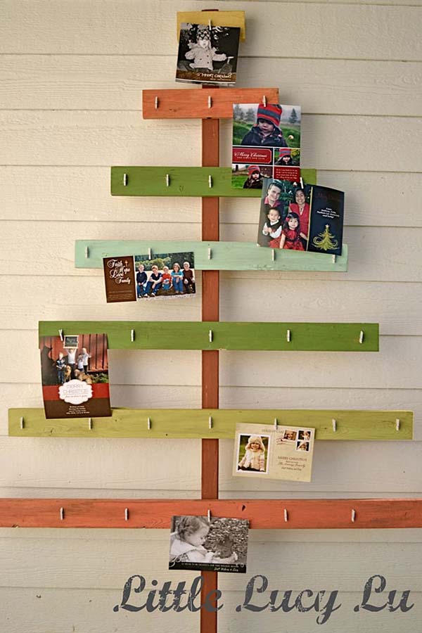 Cardholder Christmas Tree #Christmas #Christmastree #homemade #DIY #Christmasdecor #decorhomeideas