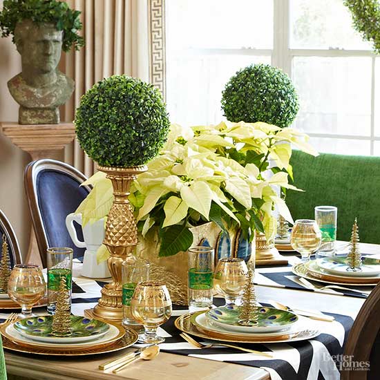 Garden Christmas Centerpiece