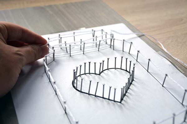 Mason Jar String Art Step 4