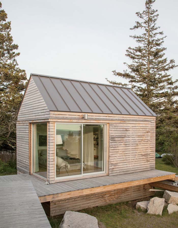 Summer Tiny Cabin Retreat #cabin #loghouse #tinyhouse #decorhomeideas