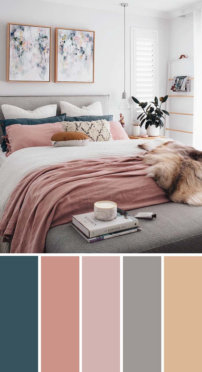 Feminine Bedroom Color Scheme
SW Color Names Included #bedroom #color #scheme #decorhomeideas #colorchart