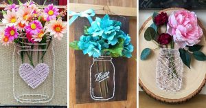 Mason Jar String Art Ideas With Step By Step Instructions