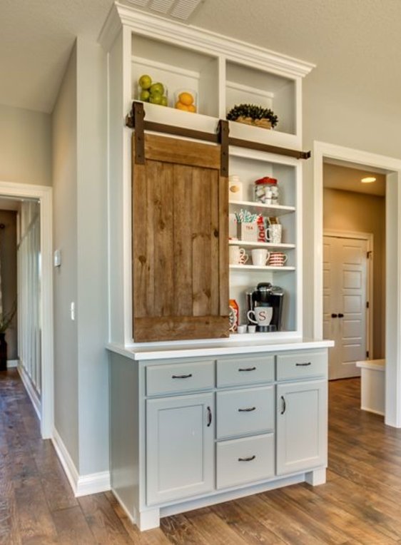 Coffee Bar Tall Cabinet #coffeebar #coffeestation #decorhomeideas