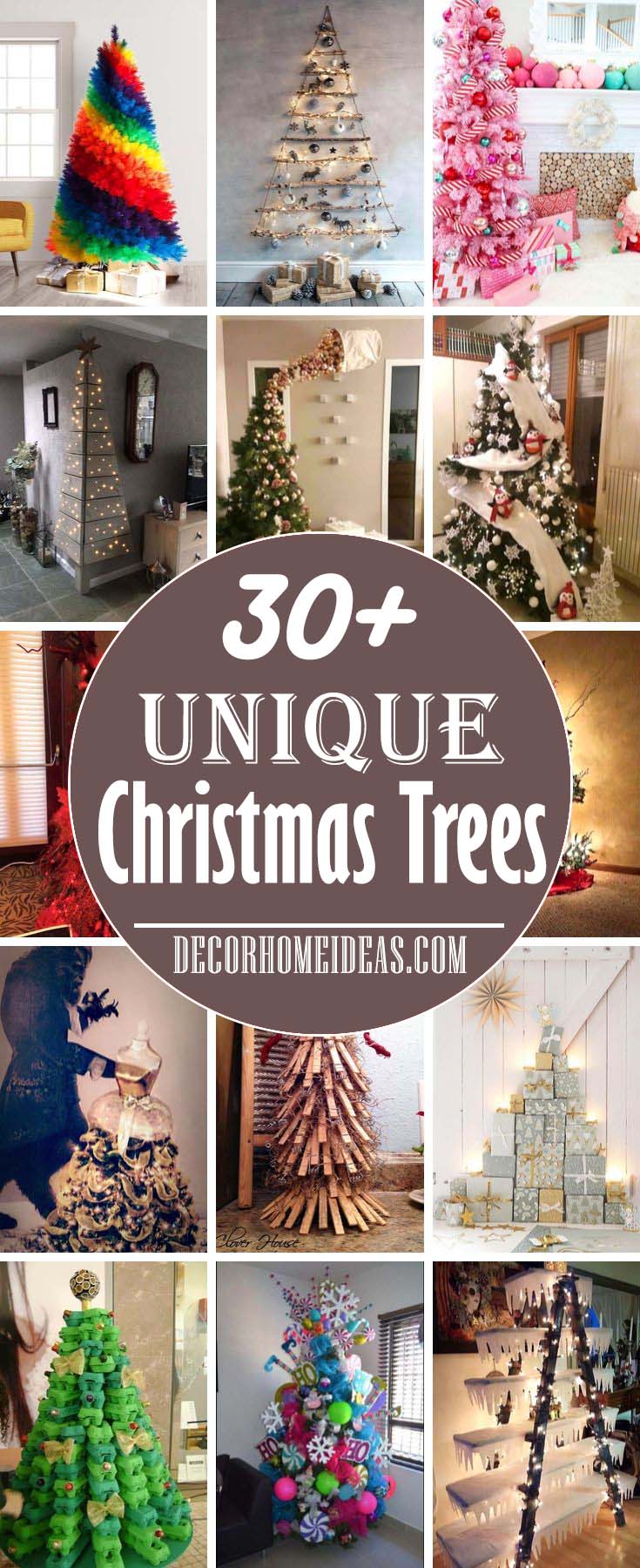 Most Unique Christmas Trees, Unusual and extraordinary Christmas trees #Christmas #trees #decorhomeideas