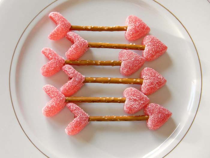 Cupid Arrows Treats #valentine #crafts #kids #decorhomeideas