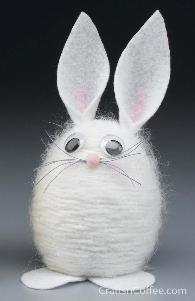 Easter Bunny Craft Idea #easter #diy #dollarstore #crafts #kids #decorhomeideas