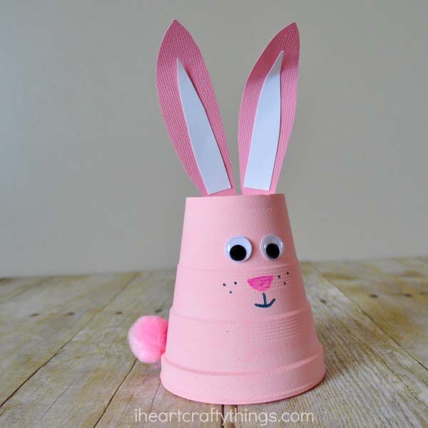 Foam Cup Bunny #easter #diy #dollarstore #crafts #kids #decorhomeideas