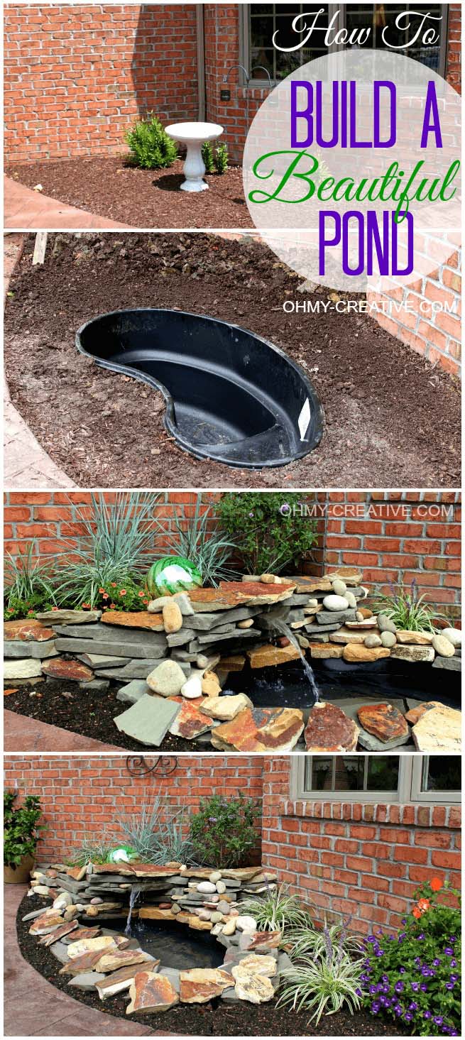 DIY Stone Serenity Pond #diy #project #backyard #garden #decorhomeideas