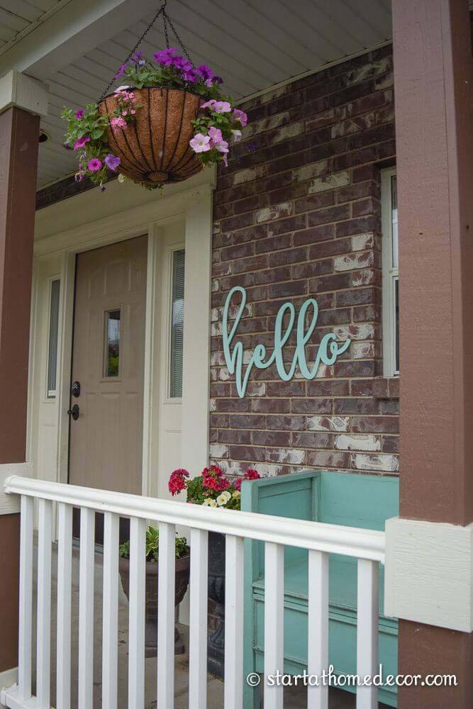 Hello Laser Cut Sign #diy #porch #sign #decorhomeideas