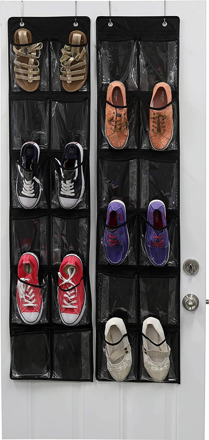 Plastic Over-the-Door Shoe Hangers #shoeorganizer #storage #shoe #organizer #decorhomeideas