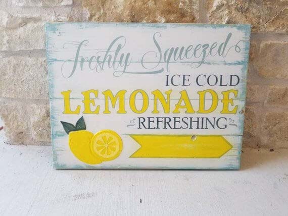 Rustic Lemonade Stand Decorative Sign #farmhouse #summer #decor #decorhomeideas
