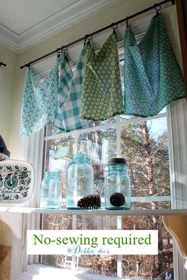 Fabric Square Valance #diy #window #treatment #decorhomeideas