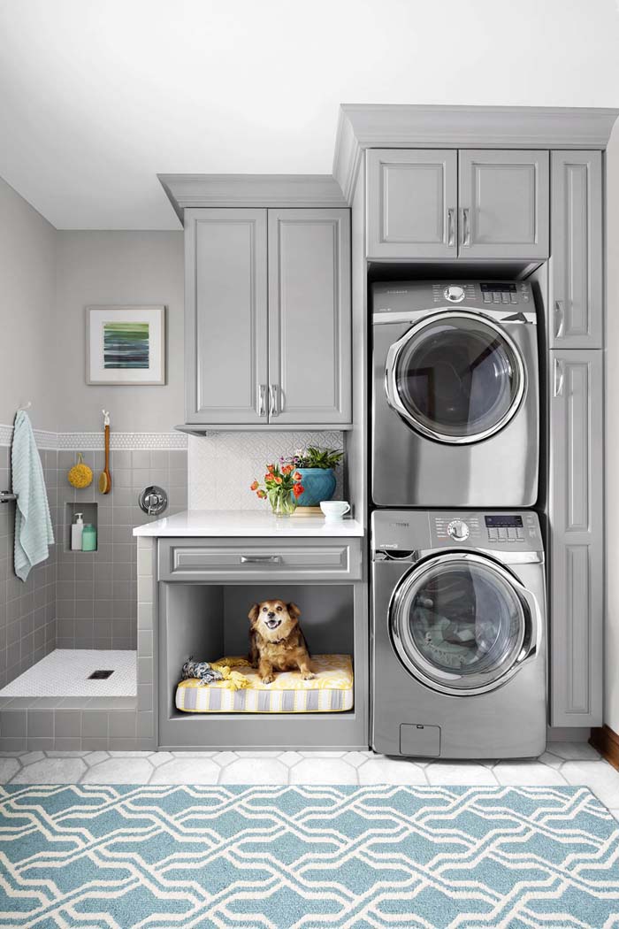 Clothes and Pet Cleaning Laundry Room #laundryroom #small #design #decorhomeideas