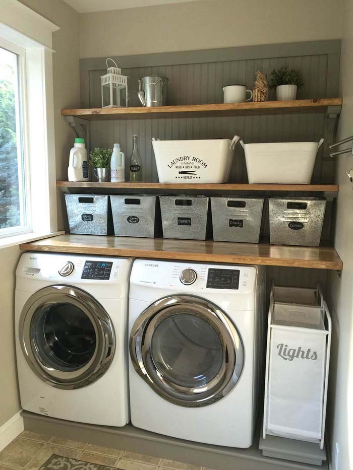 Cozy Country Laundry Room #laundryroom #small #design #decorhomeideas