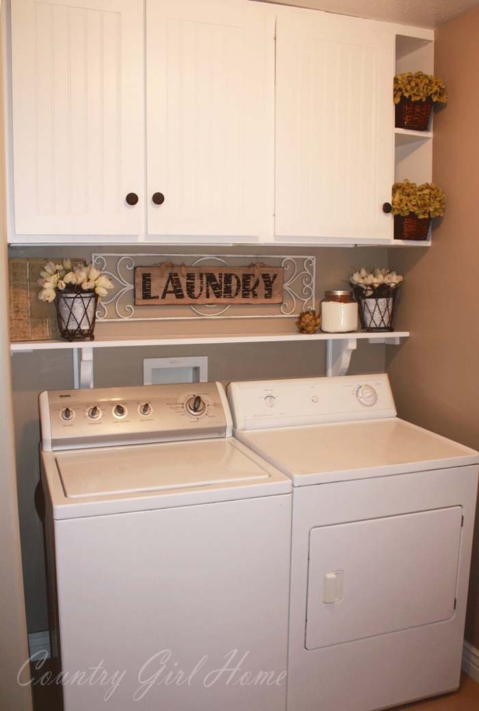Fresh Out of the Dryer Laundry #laundryroom #small #design #decorhomeideas
