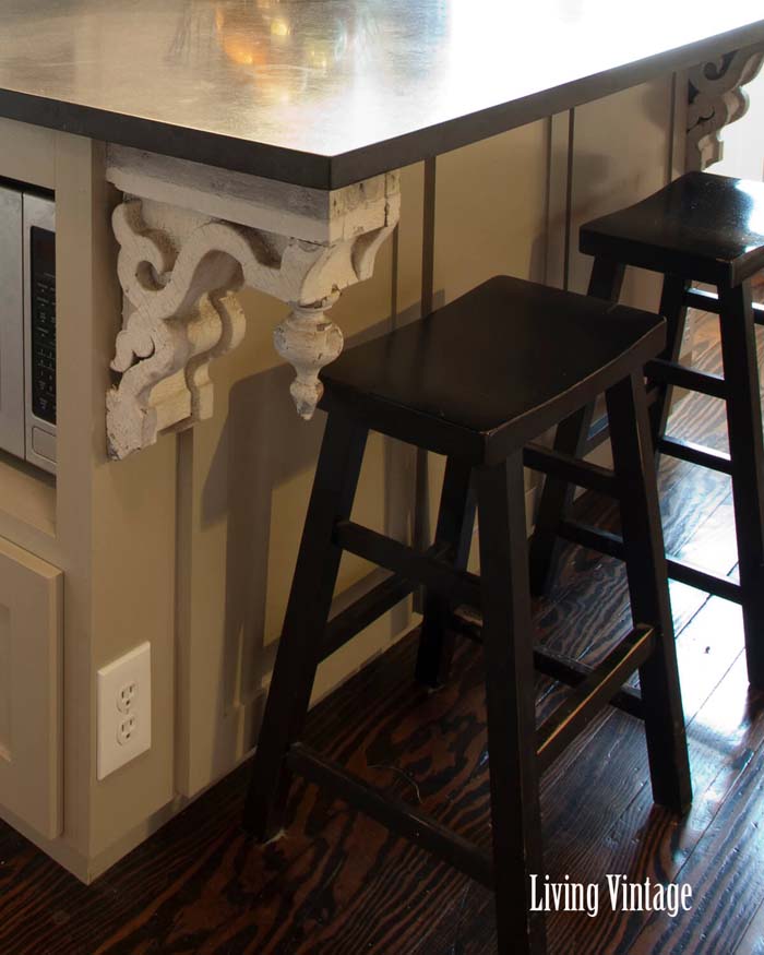 Inverted Wooden Finial Island Upgrade #corbel #decoration #decorhomeideas