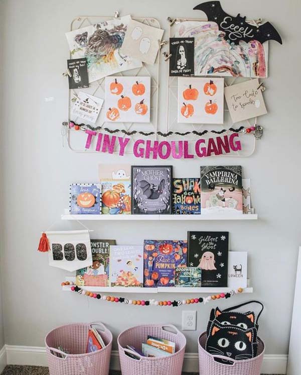 Kids Halloween Bookcase Collection #halloween #kidsroom #nursery #decorhomeideas