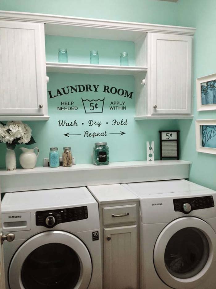 Rustic Retro Laundry Room Concept #laundryroom #small #design #decorhomeideas