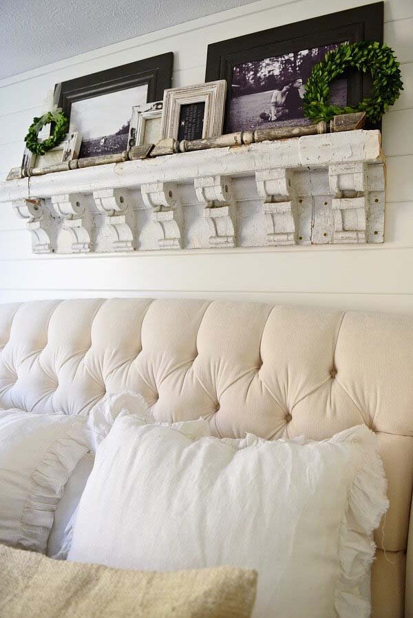 Salvaged Corbel Shelf #corbel #decoration #decorhomeideas