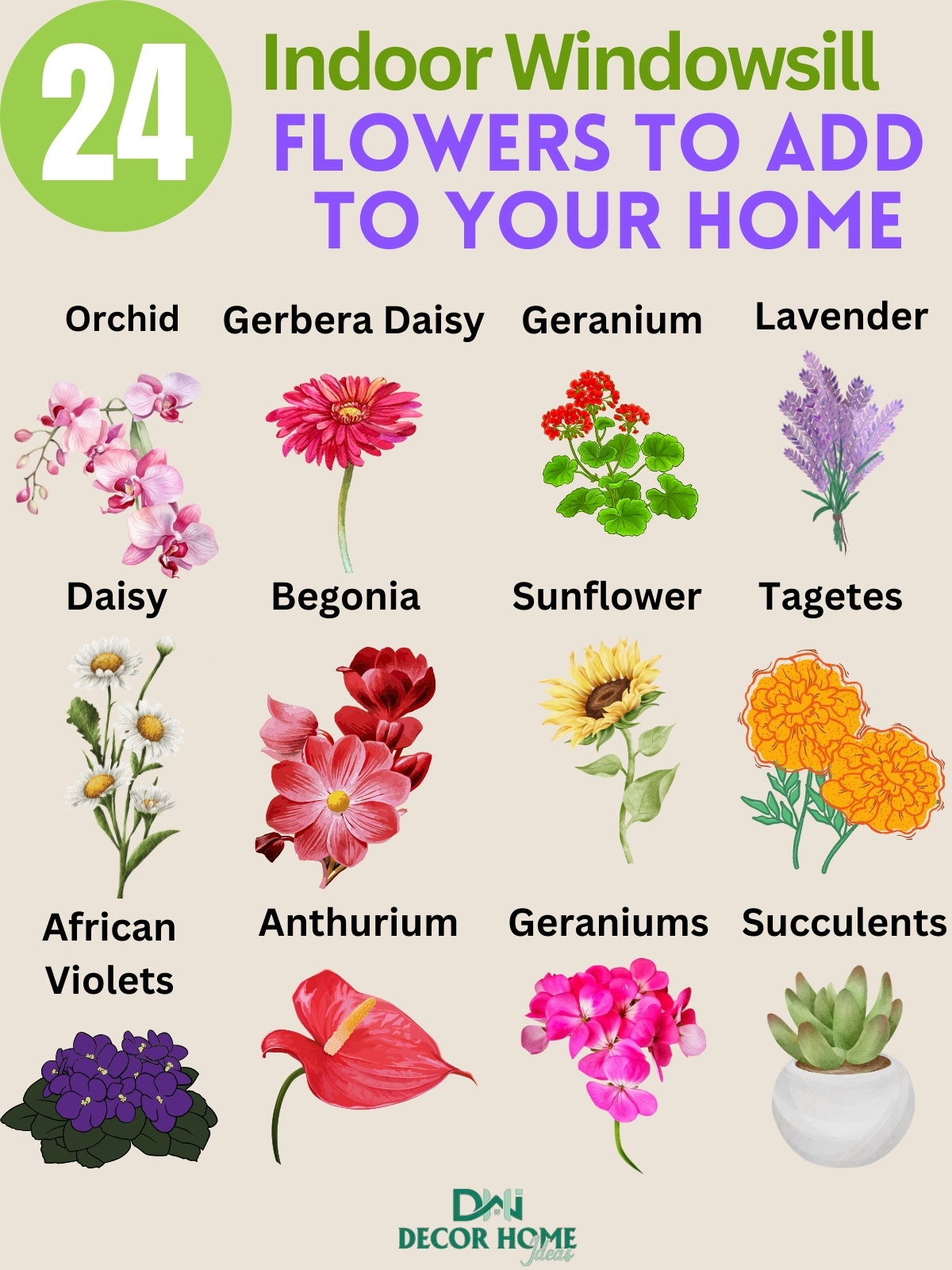 24 Beautiful Indoor Windowsill Flower Garden Ideas