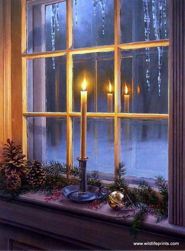Lighting the Way for the Polar Express #Christmas #window #decorations #decorhomeideas