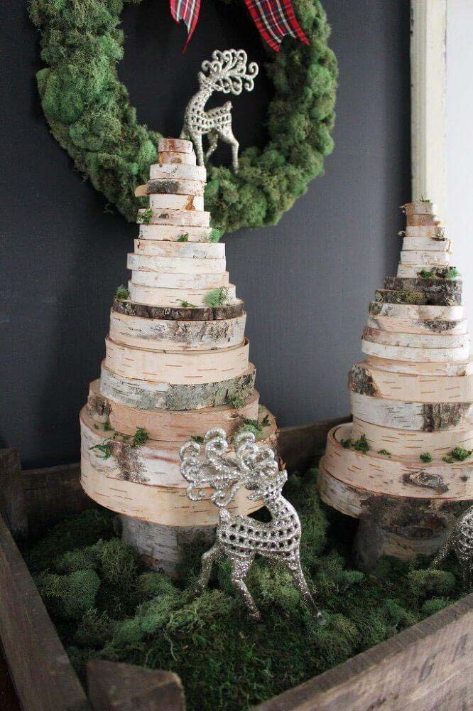 DIY Wood Slice Christmas Tree #Christmas #Christmastree #decorhomeideas