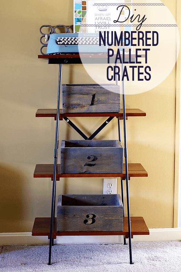 Rustic Numbered Pallet Organizer Crates #rustic #storage #organization #decorhomeideas