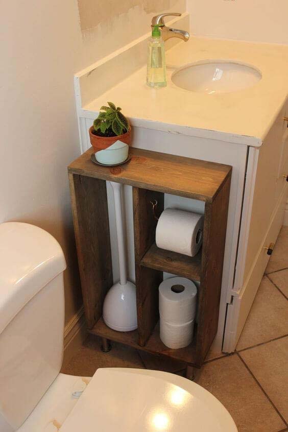 Build a Freestanding Bathroom Cabinet #storage #organization #decorhomeideas