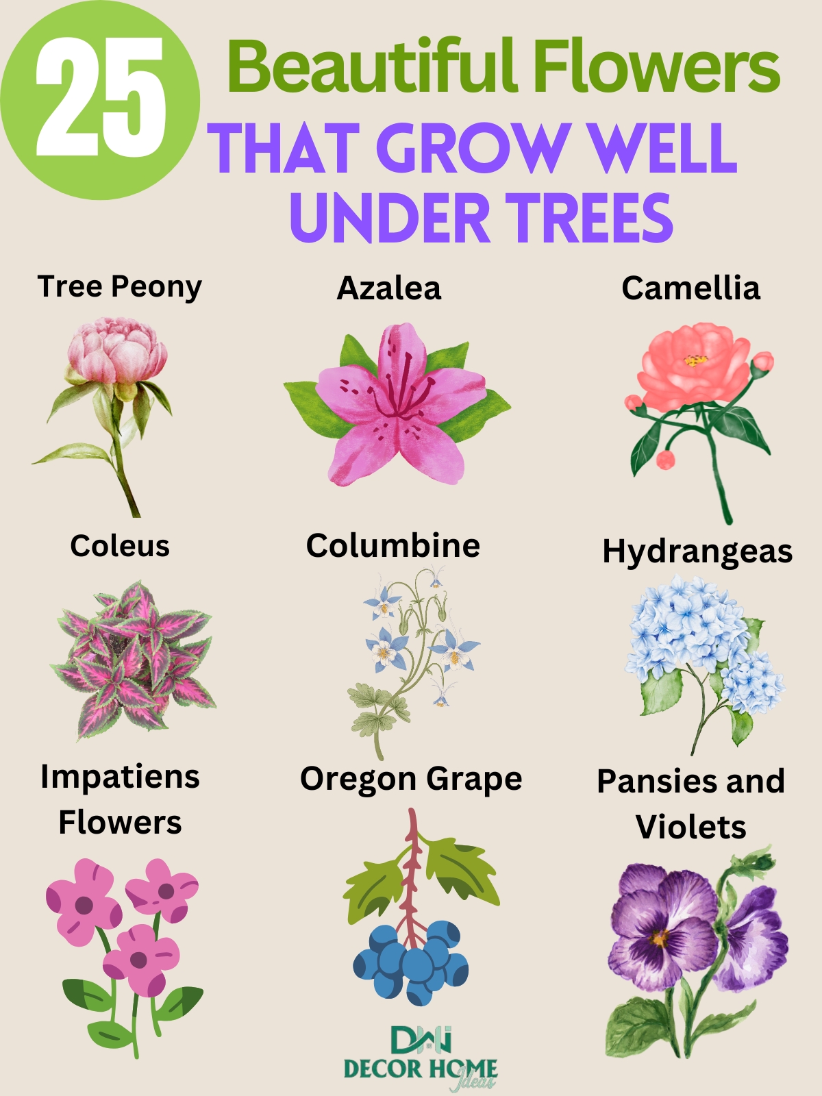 25 Beautiful Flowers That Grow Well Under Trees