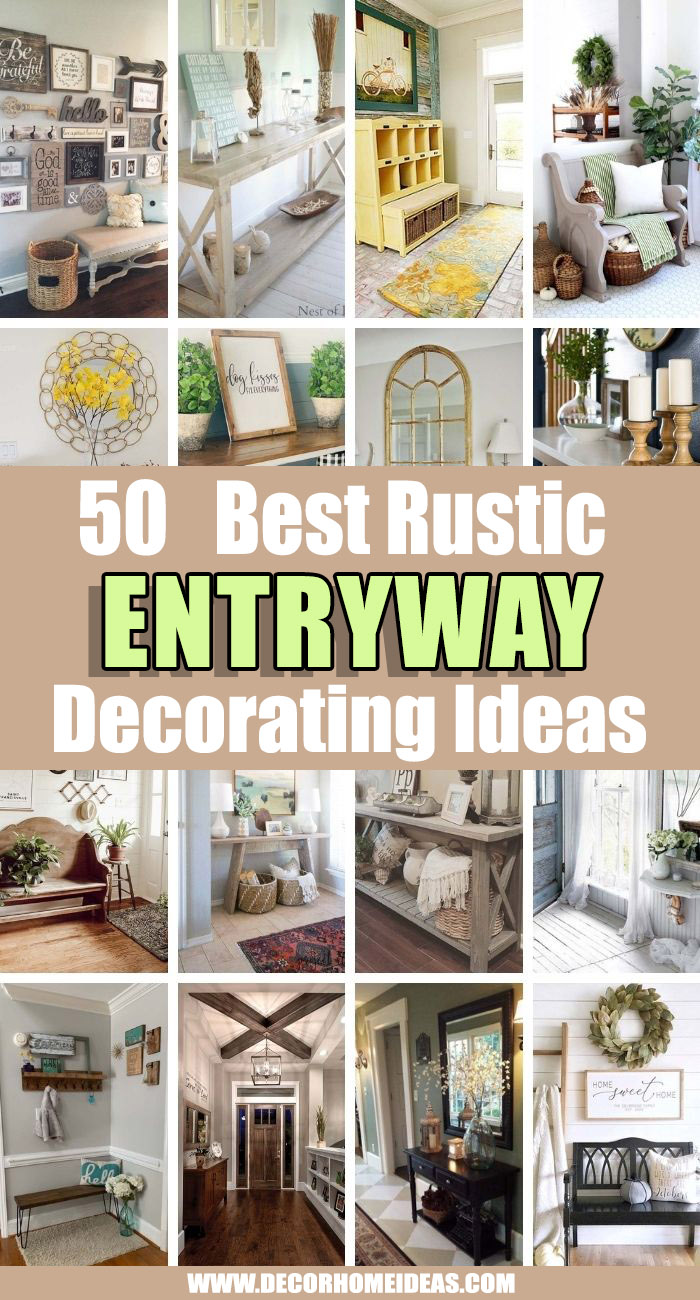 Best Rustic Entryway Decorating Ideas. These rustic entryway decorating ideas will show you how to create stylish and welcoming entryways. See the best designs and pick your favorite. #decorhomeideas