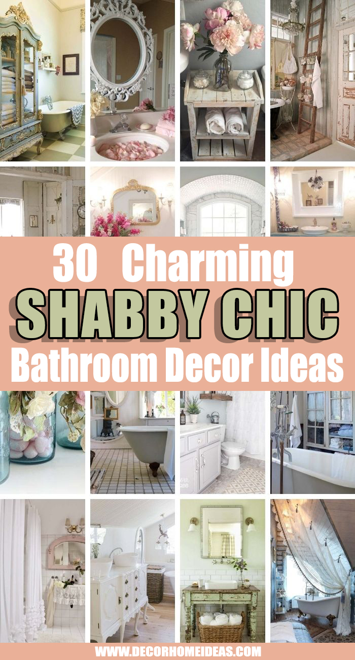 Best Shabby Chic Bathroom Decor Ideas. Don’t you love that shabby chic look? We found some interesting shabby chic bathroom ideas that will take your attention and that will hopefully inspire you. #decorhomeideas