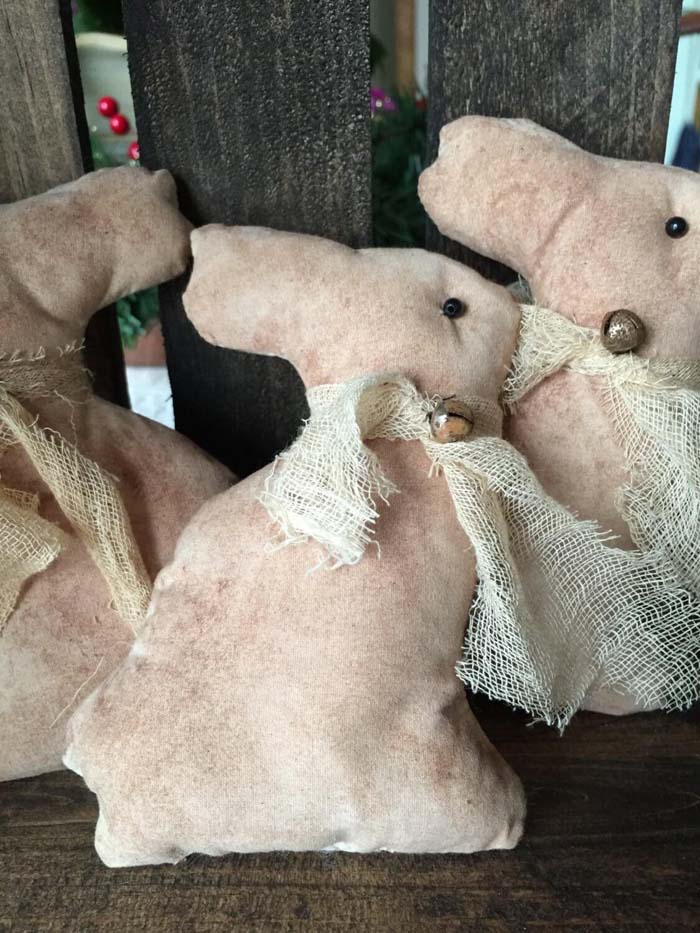Cute Bunny Bowl Filler Ornaments #Easter #spring #vintagedecor #decorhomeideas