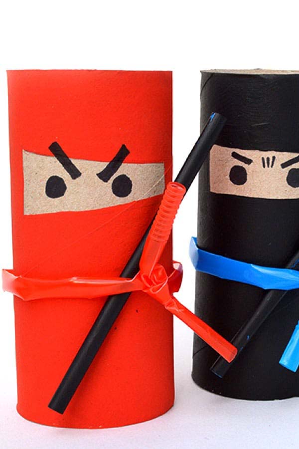 Toilet Roll Ninjas #kidscrafts #toiletpaperroll #decorhomeideas