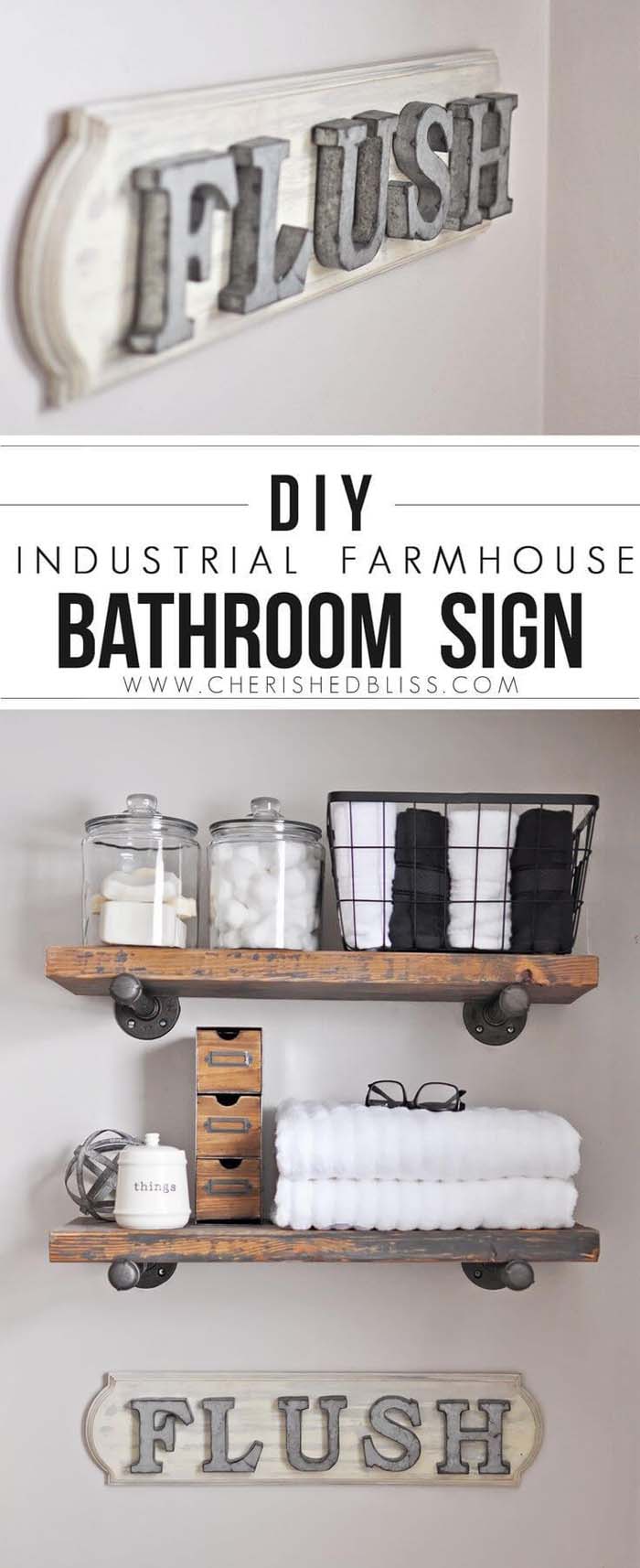 DIY Farmhouse Bathroom