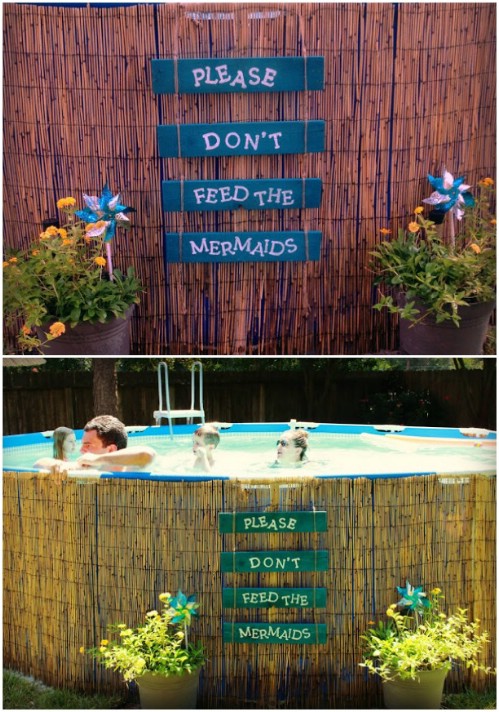 Make a Cute Sign #poolhacks #diypool #decorhomeideas