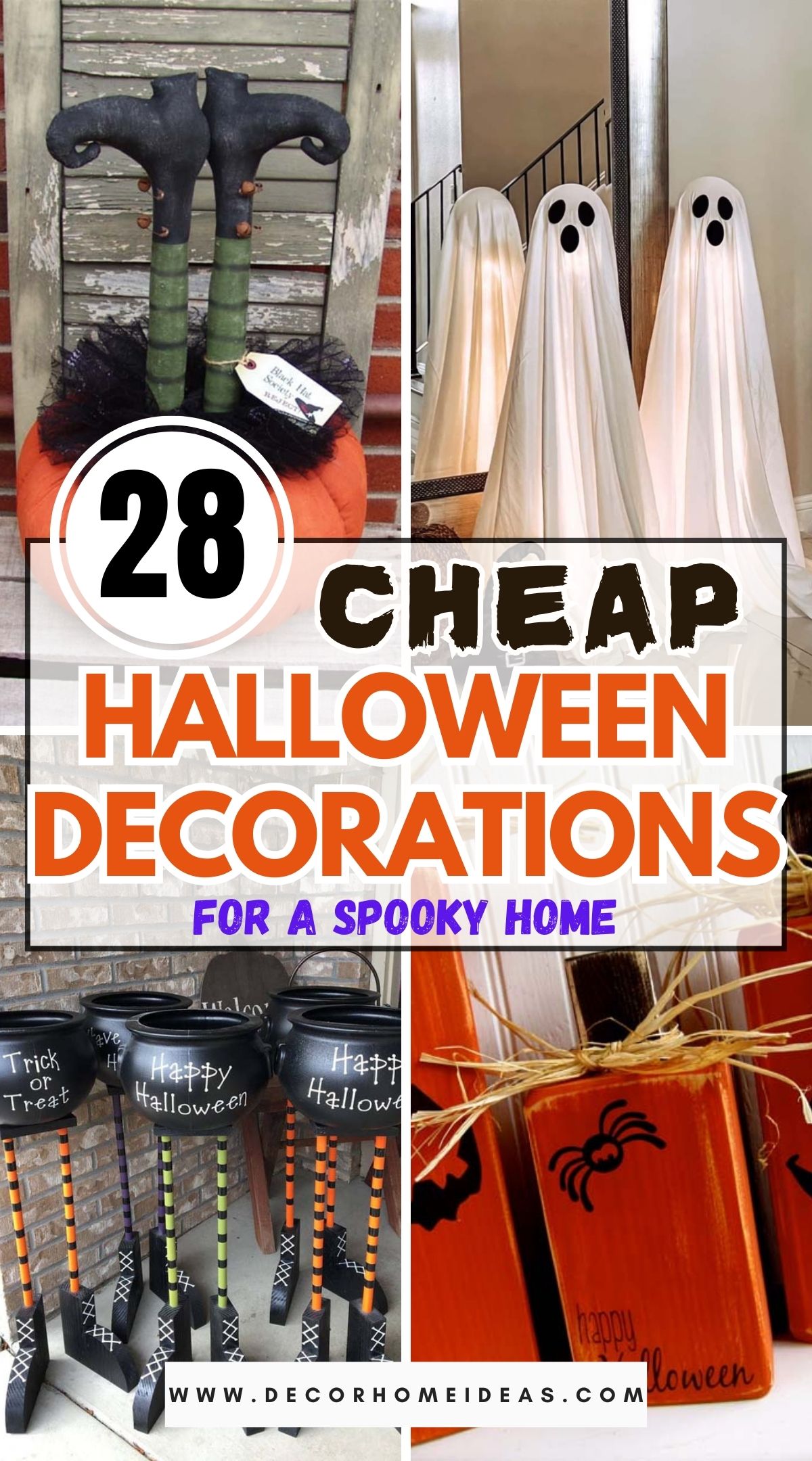 Transform your home on a budget with these cheap Halloween decorations! Create spooky outdoor displays with easy-to-make decorations, from ghostly figures to eerie lighting. Perfect for adding a creepy touch without breaking the bank. #CheapHalloweenDecor #DIYHalloween #OutdoorDecor