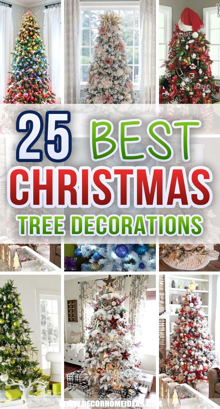 Best Christmas Tree Decorations. The Christmas tree is the focal point for all your holiday decor, so it should make a statement. Here are the best festive ideas for decorating your Christmas tree. #decorhomeideas
