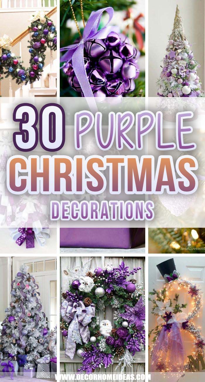 Best Purple Christmas Decorations And Ideas. Make this Christmas a special one by choosing purple Christmas decorations. Create your original mood and atmosphere with these ideas. From purple faux Christmas trees to DIY ornaments, decorate your entire home this holiday season in trendy color. #decorhomeideas