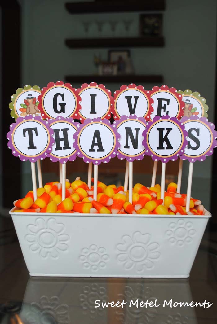 Candy-corn Dish with Printable
